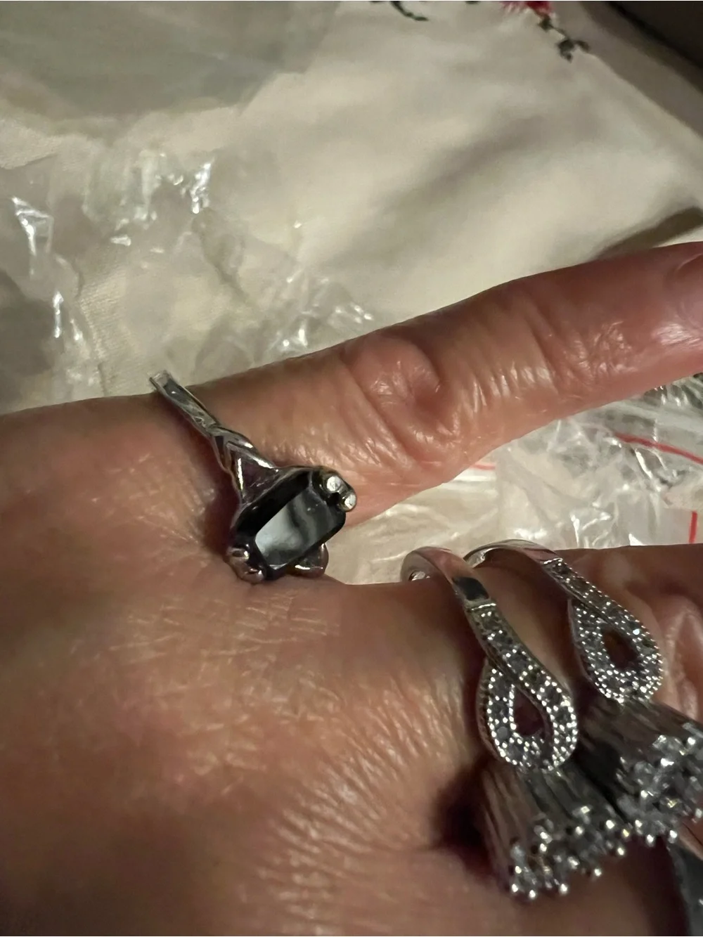 Real Silver rings with CZ’s stones and different designs .